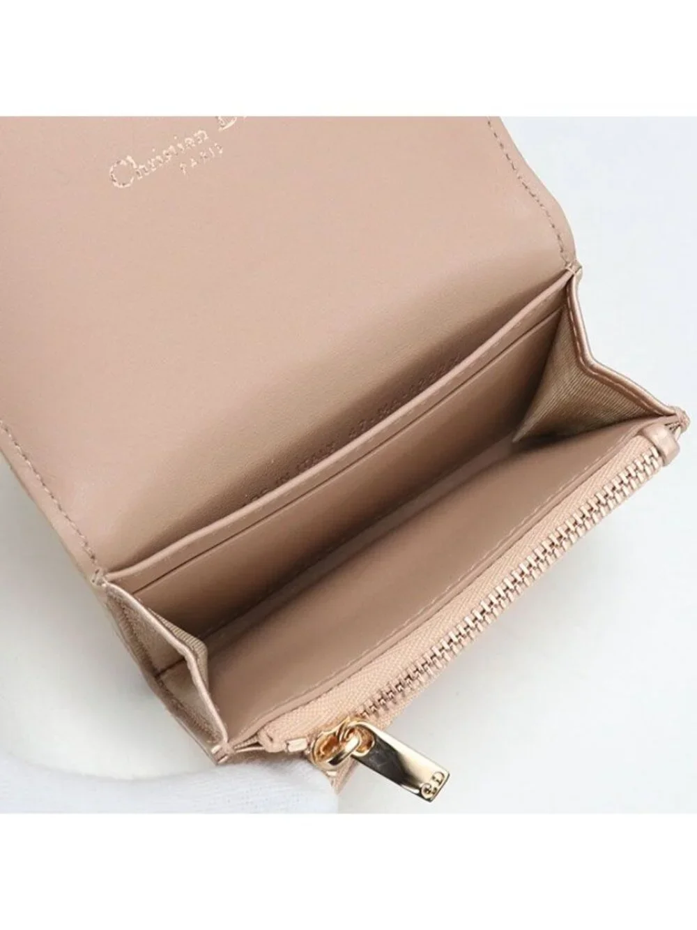 Dior Glycine Wallet Caro Bifold Lambskin